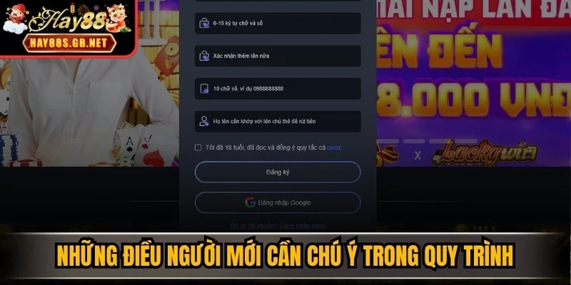 Những điều người mới cần chú ý trong quy trình